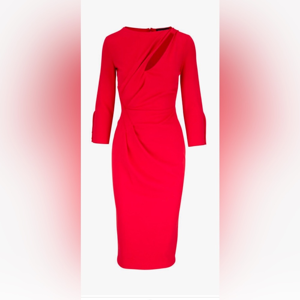 Georgia Armani Red Dress Size 8. Midi Dress. Original price $1395.